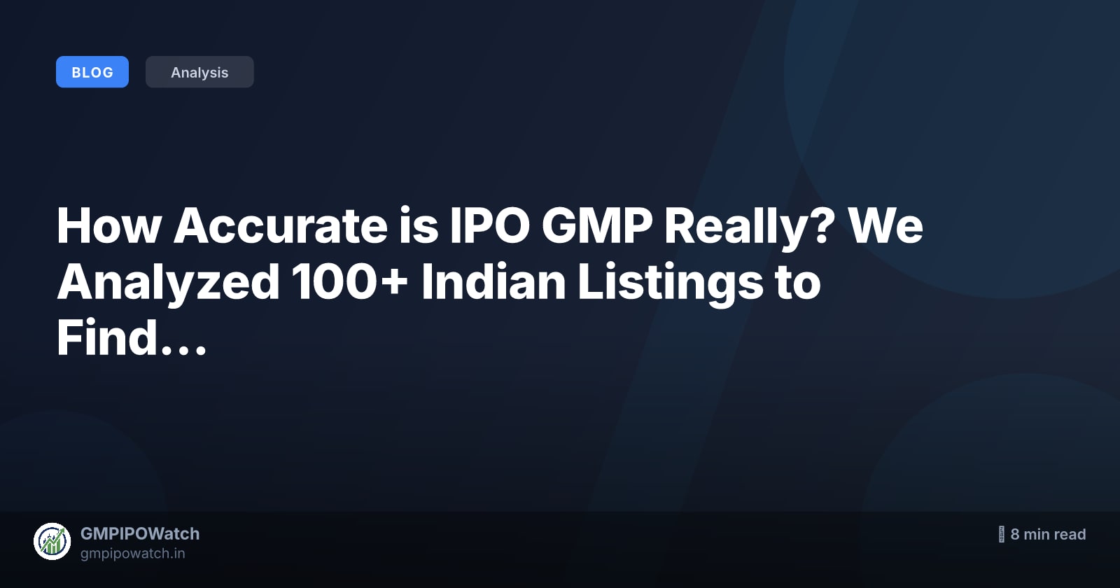 How Accurate is IPO GMP Really? We Analyzed 100+ Indian Listings to Find Out
