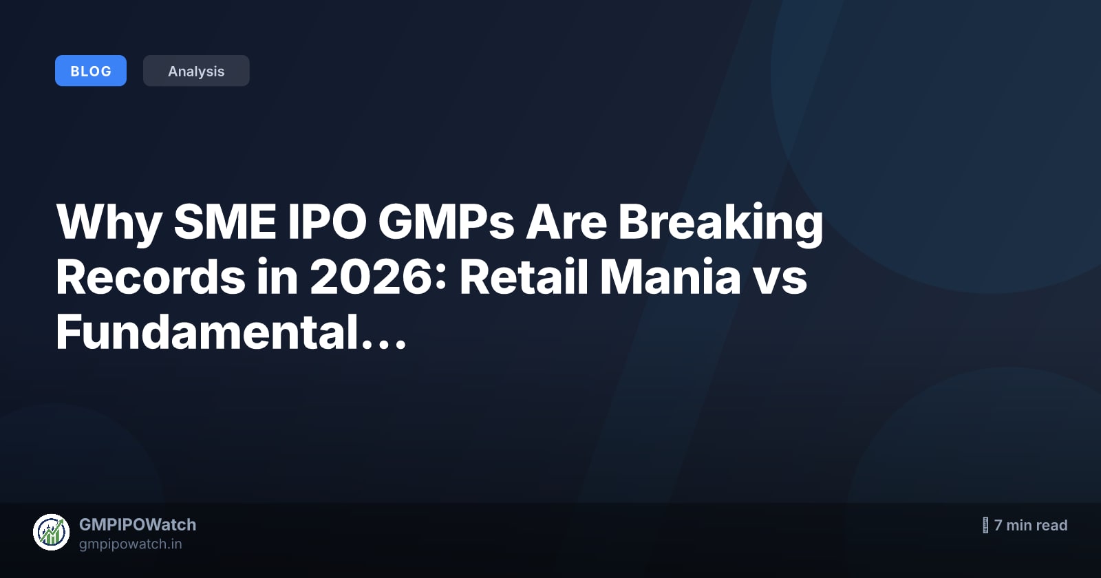 Why SME IPO GMPs Are Breaking Records in 2026: Retail Mania vs Fundamental Reality