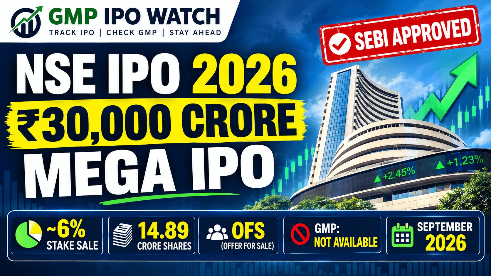 NSE IPO 2026: ₹30,000 Crore IPO, GMP, Price, Dates & Details